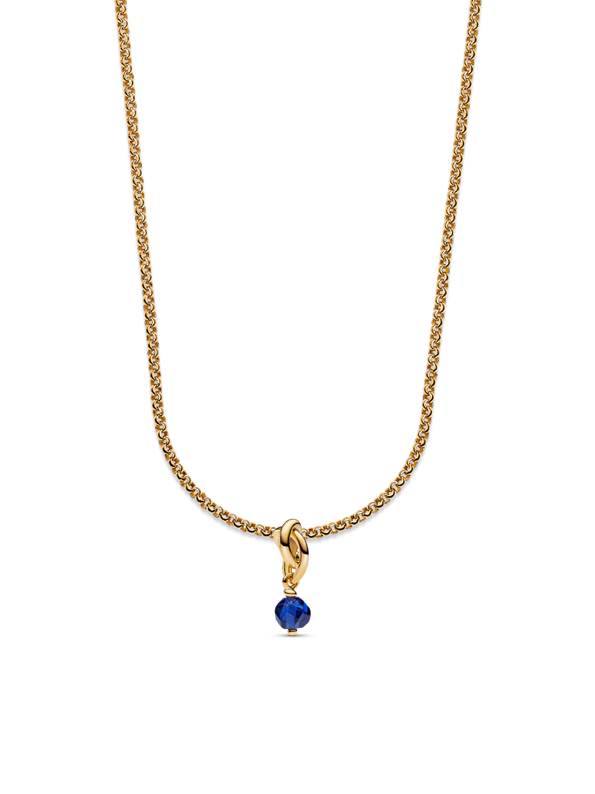September Eternity Circle Dangle Charm Necklace Set