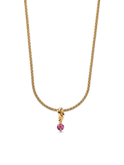 October Eternity Circle Dangle Charm Necklace Set