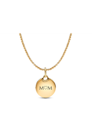Engravable Round Tag Dangle Charm Necklace Set