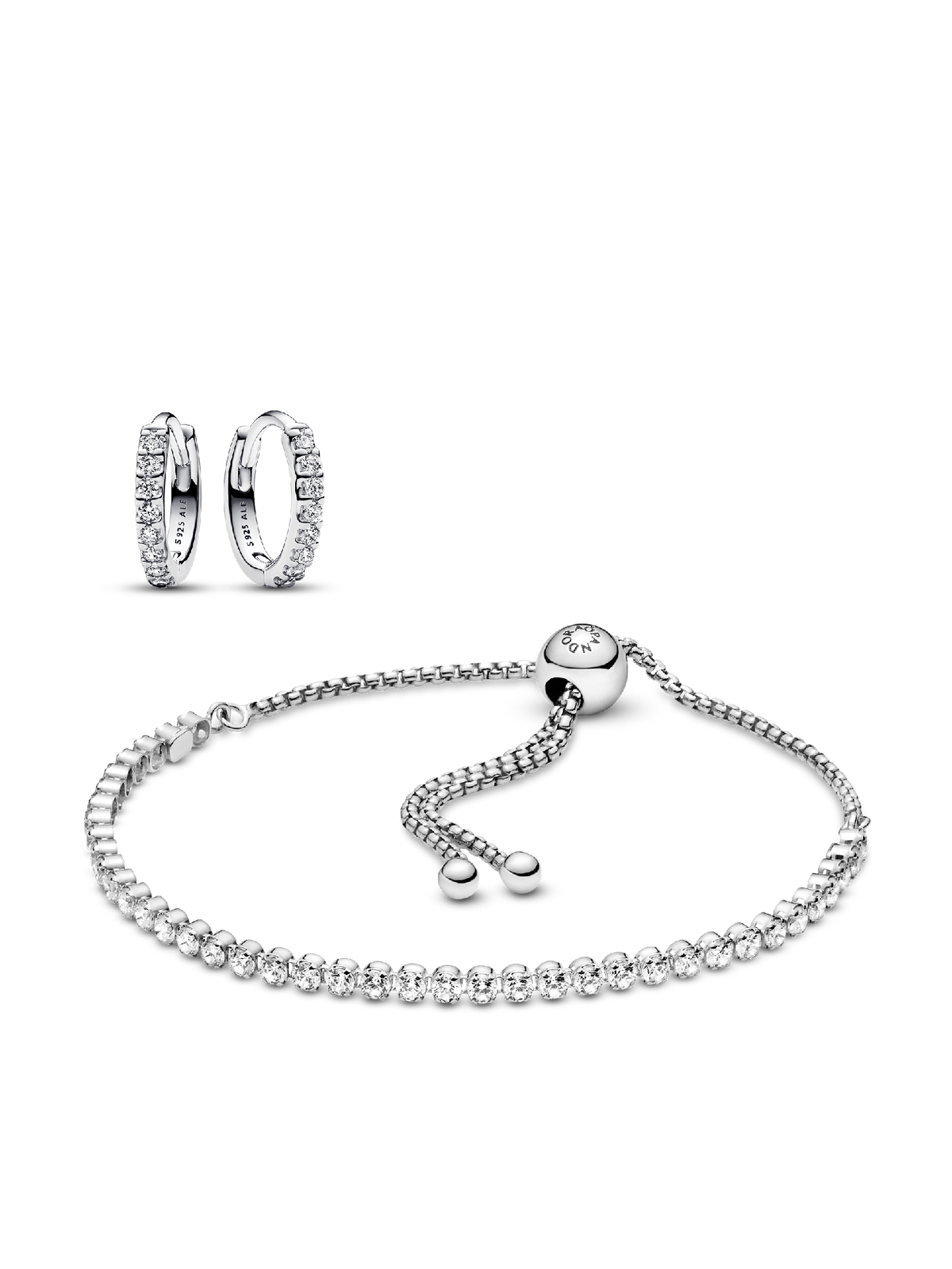 Pandora Timeless Sparkling Tennis Bracelet and Earring Set