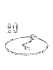 Pandora Timeless Sparkling Tennis Bracelet and Earring Set