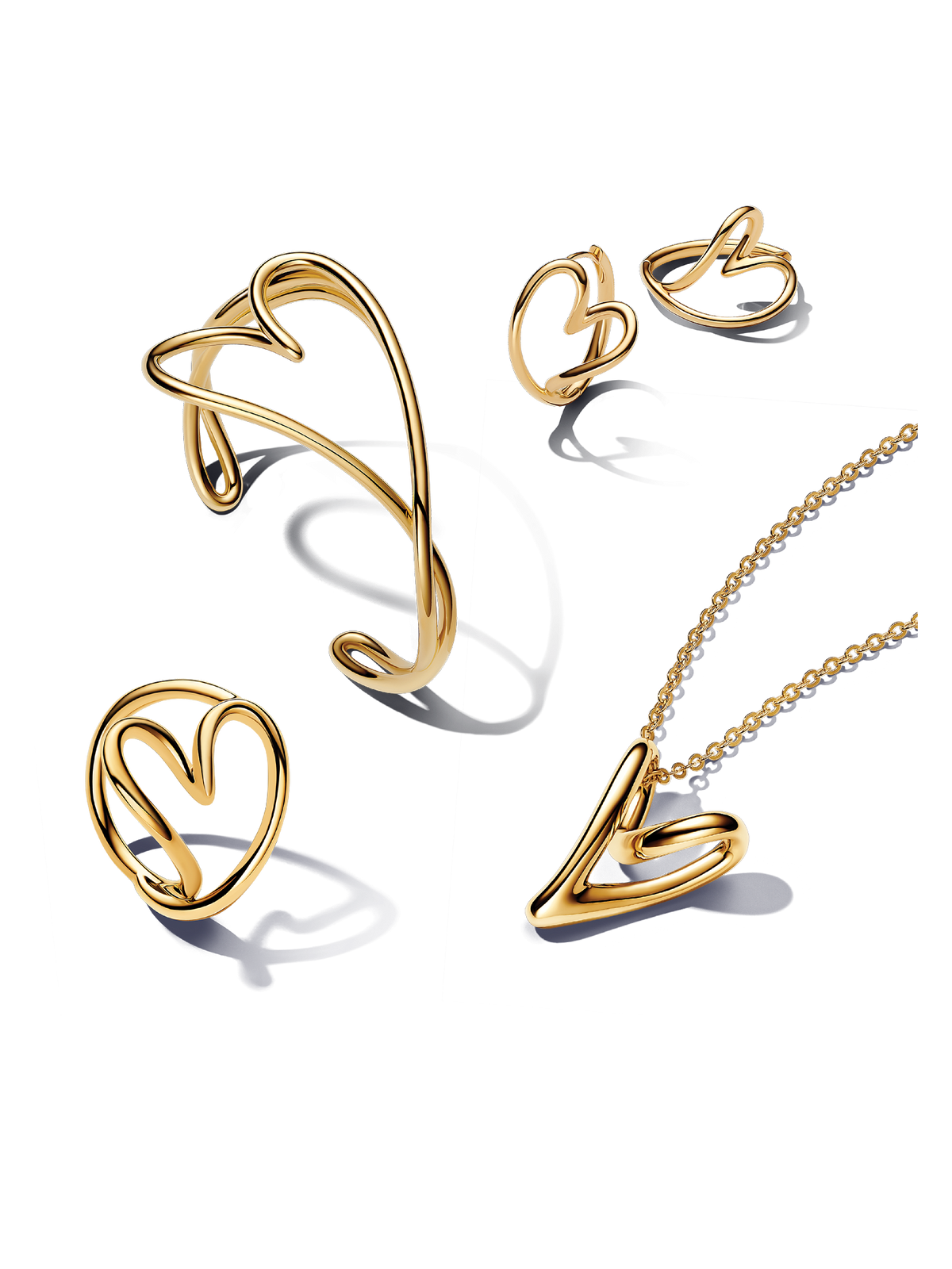 Organically Shaped Heart Jewelry Set