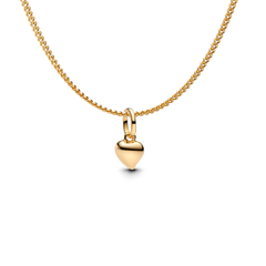 Mini Golden Heart Charm Necklace Set