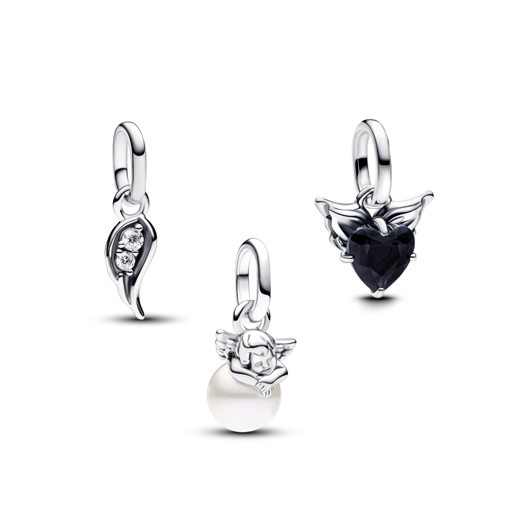 Angel Wings Charm Trio