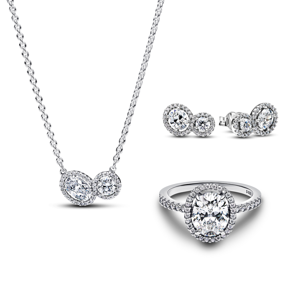 Embracing Halo Jewelry Set