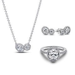 Embracing Halo Jewelry Set