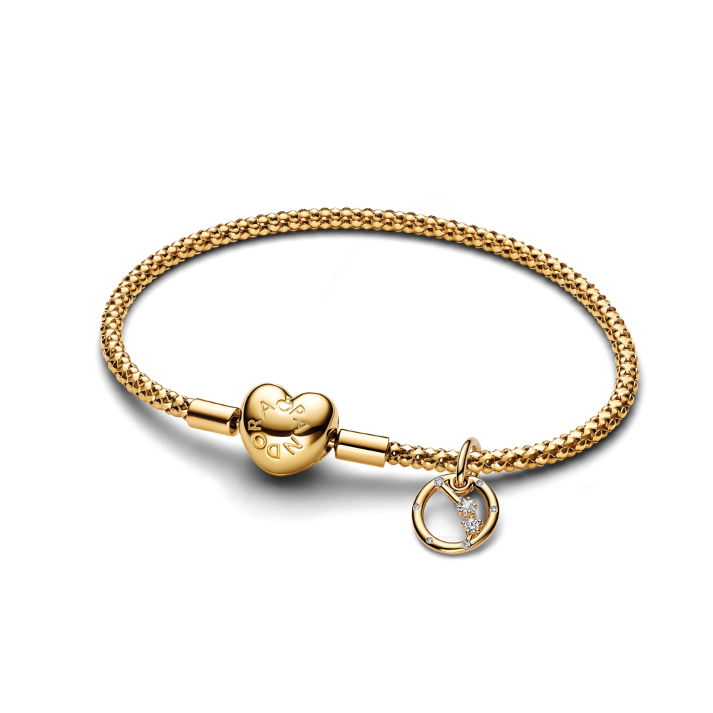 Aries Zodiac Dangle Charm Studded Bracelet Set