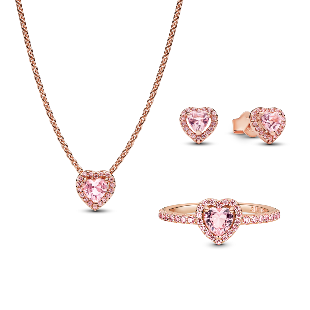 Rose Gold Heart to Heart Set
