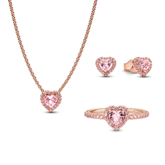 Rose Gold Heart to Heart Set