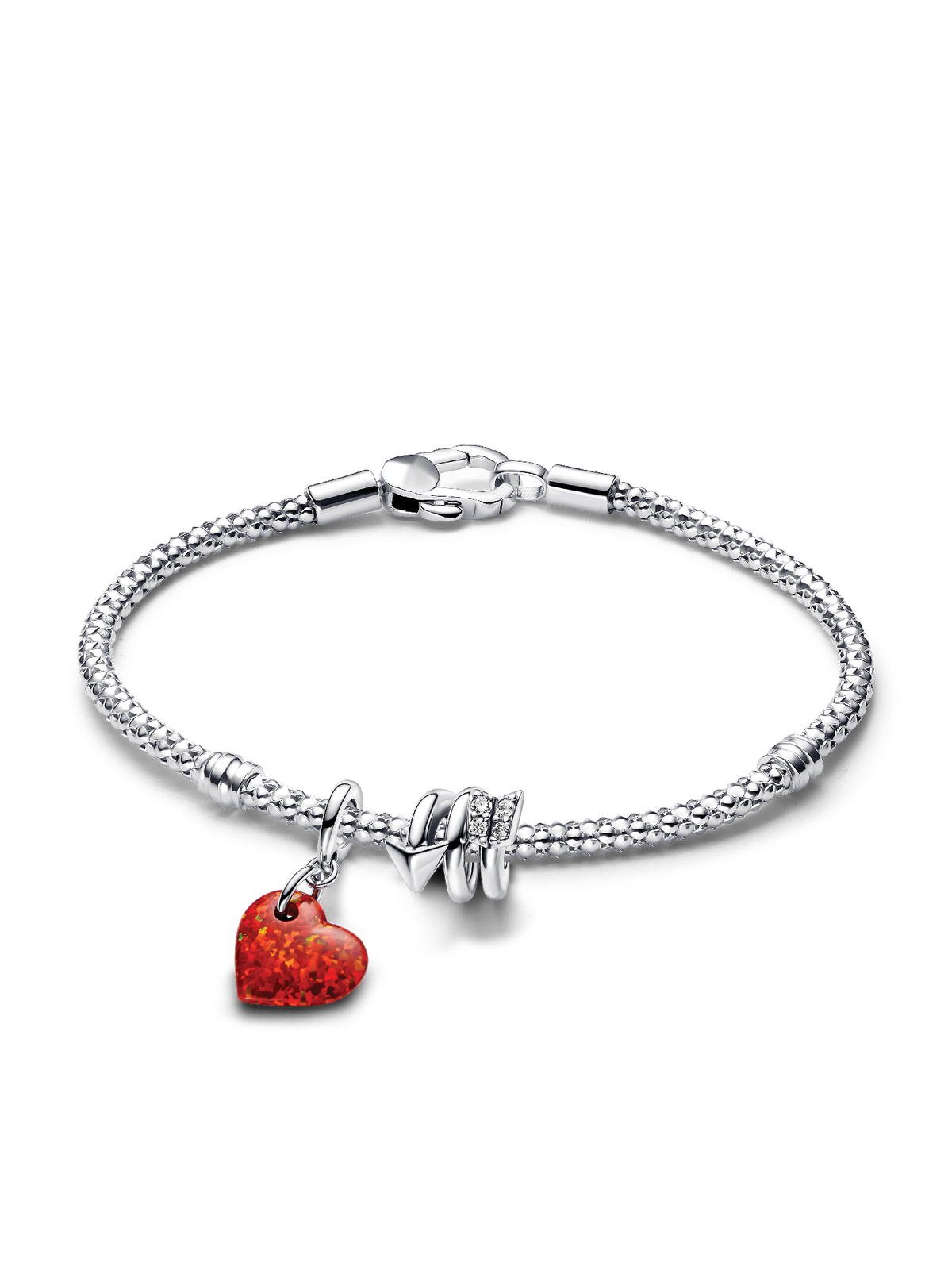 Heart and Arrow Charm Bracelet Set