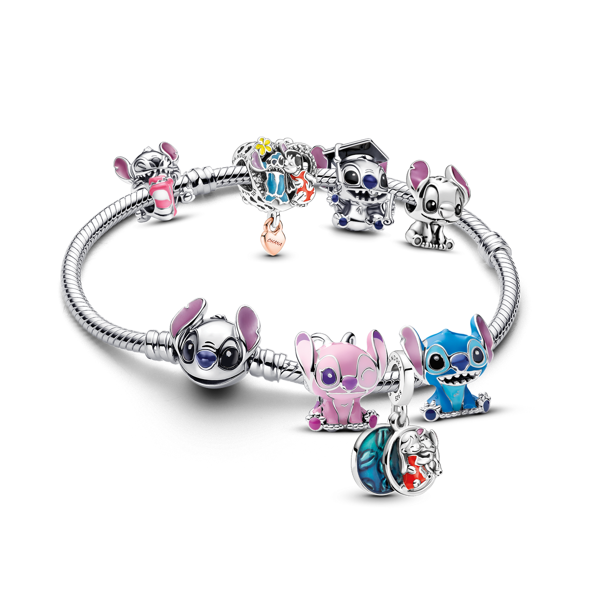 Disney x Pandora Lilo and Stitch Full Collection Charm Bracelet