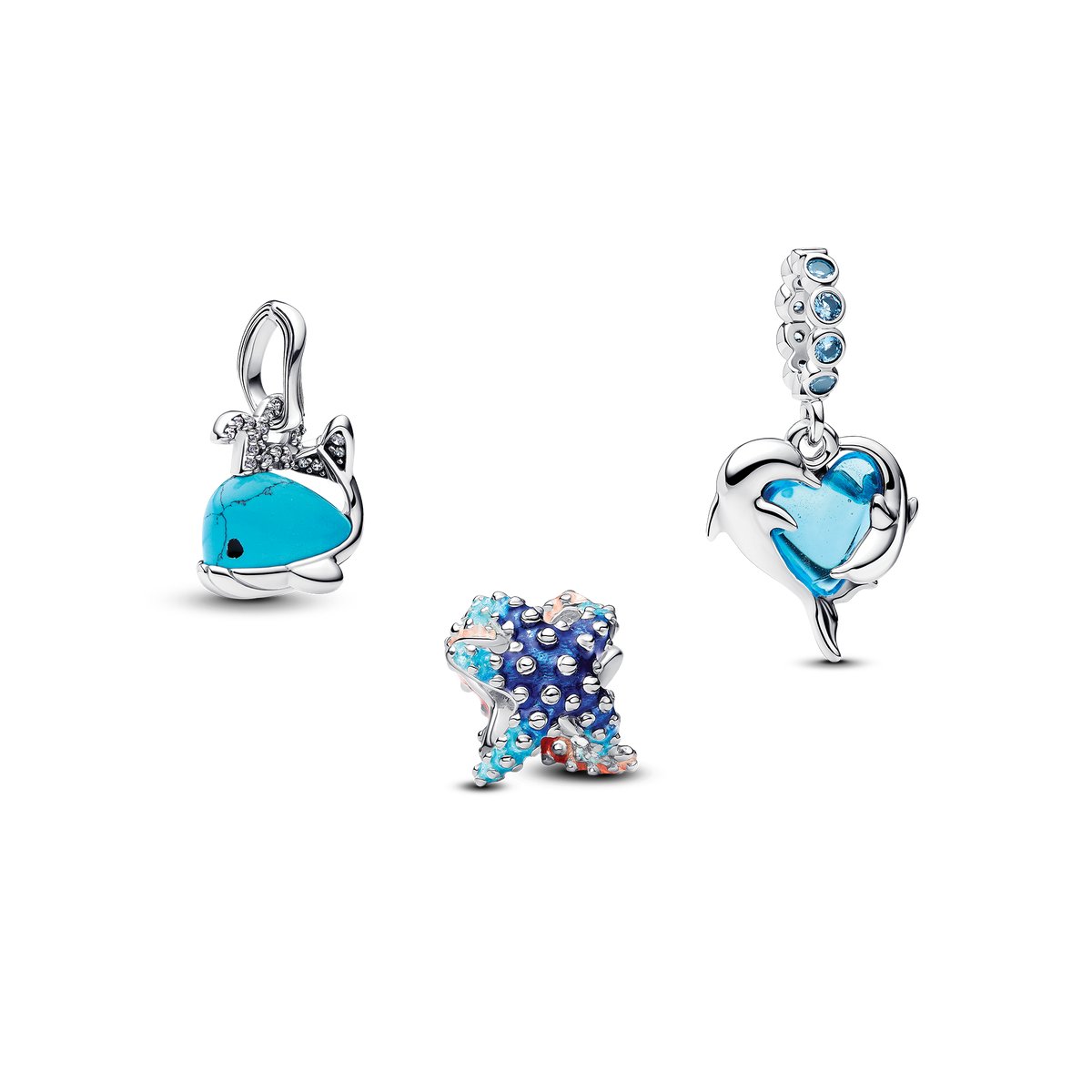Deep Blue Sea Animal Charm Trio