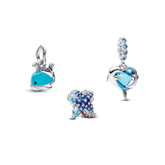 Deep Blue Sea Animal Charm Trio