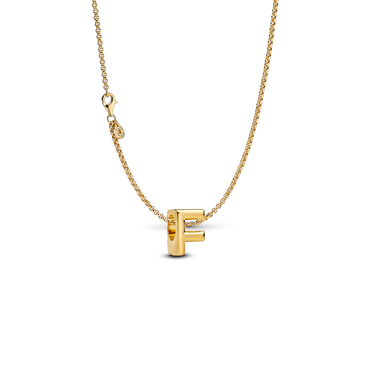 Letter F Charm Necklace