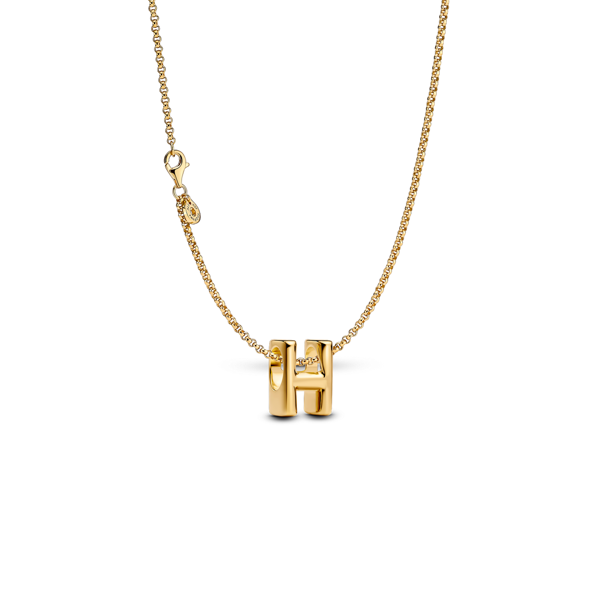 Letter H Charm Necklace