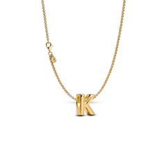 Letter K Charm Necklace