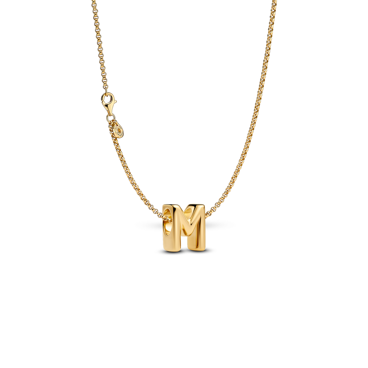 Letter M Charm Necklace