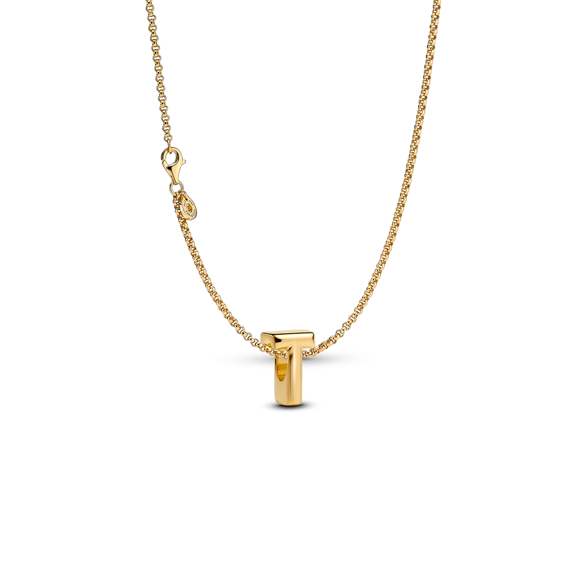 Letter T Charm Necklace