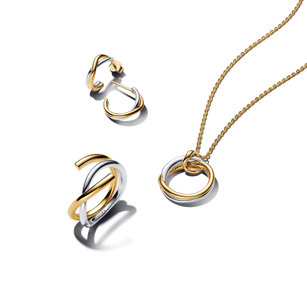 Entwined together necklace set