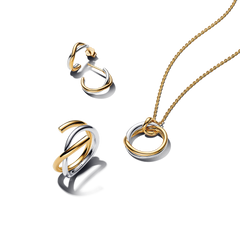 Entwined together necklace set