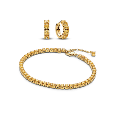 Sparkling Yellow Bracelet and Earring Set