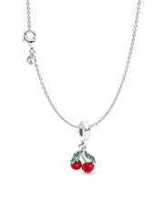 Megan’s Cherry Charm Necklace Set - Sterling silver