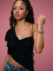 Manon’s Royal Charm Necklace Set - Sterling silver and 14k rose gold-plated unique metal blend