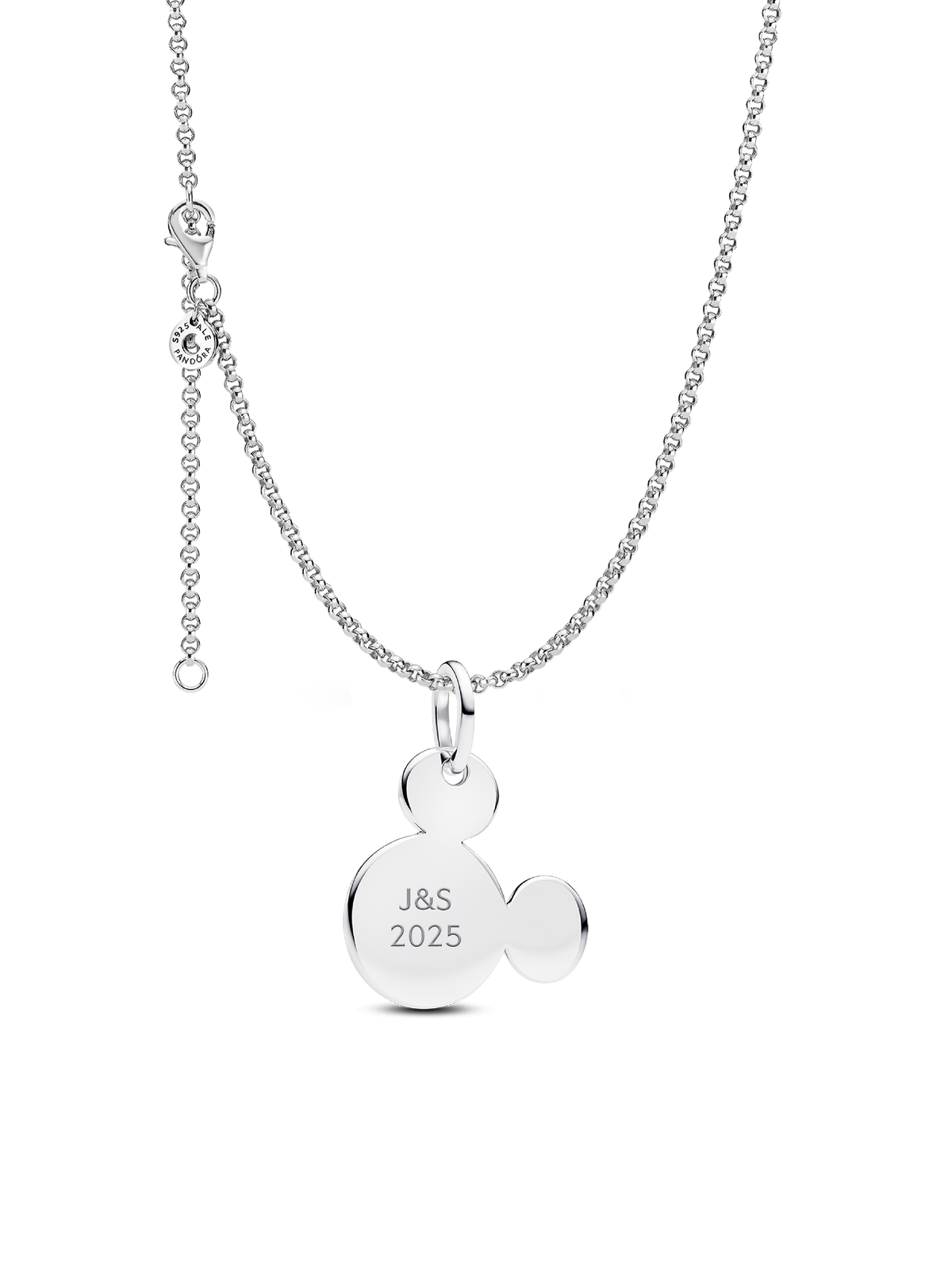 Engravable Mickey Mouse Necklace Set