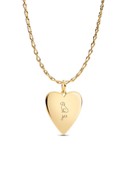 Engravable Oversized Heart Tag Pendant Necklace