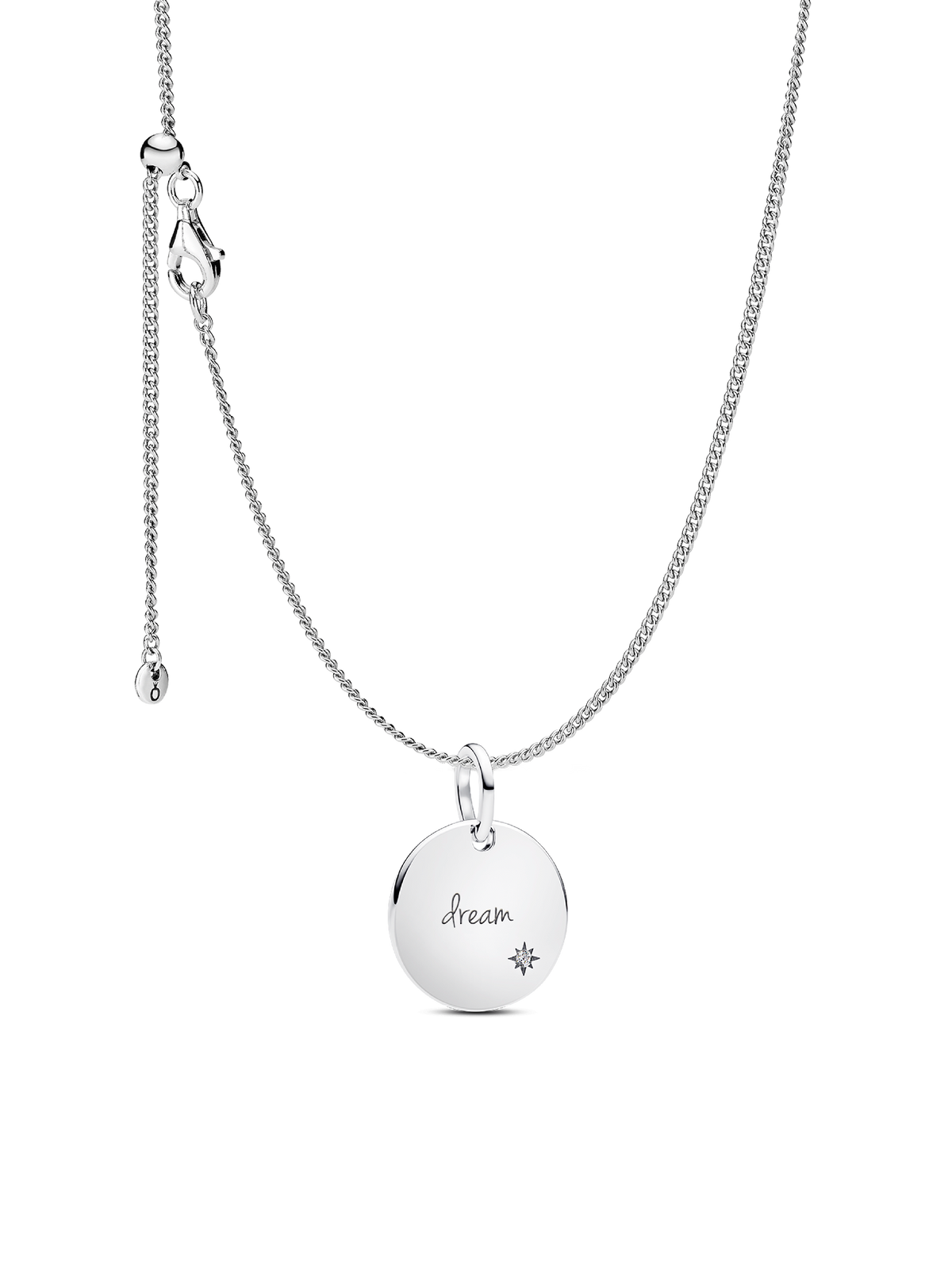 Engravable Lab-Grown Diamond Tag Pendant Necklace