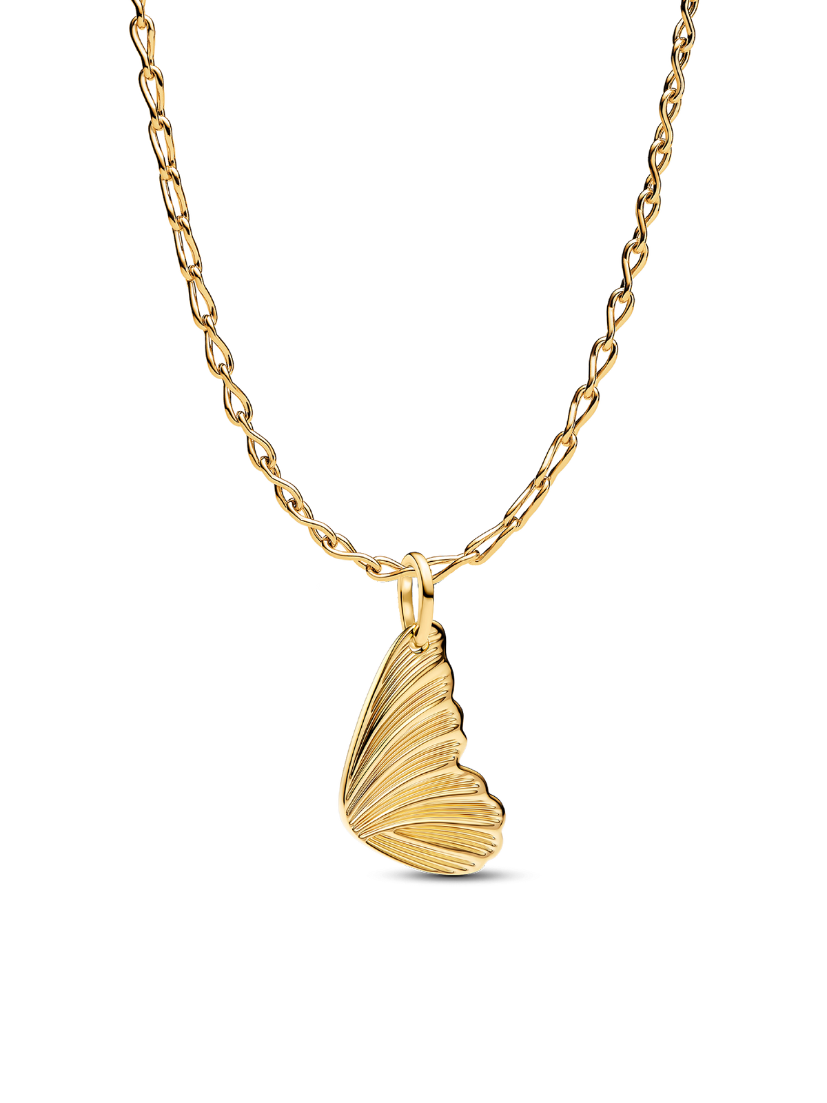 Engravable Butterfly Wings Pendant Necklace