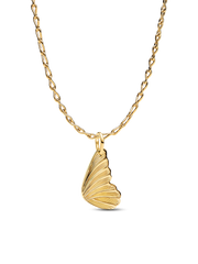 Engravable Butterfly Wings Pendant Necklace