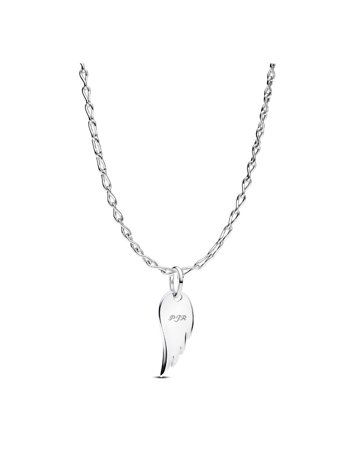 Engravable Angel Wings Pendant Necklace