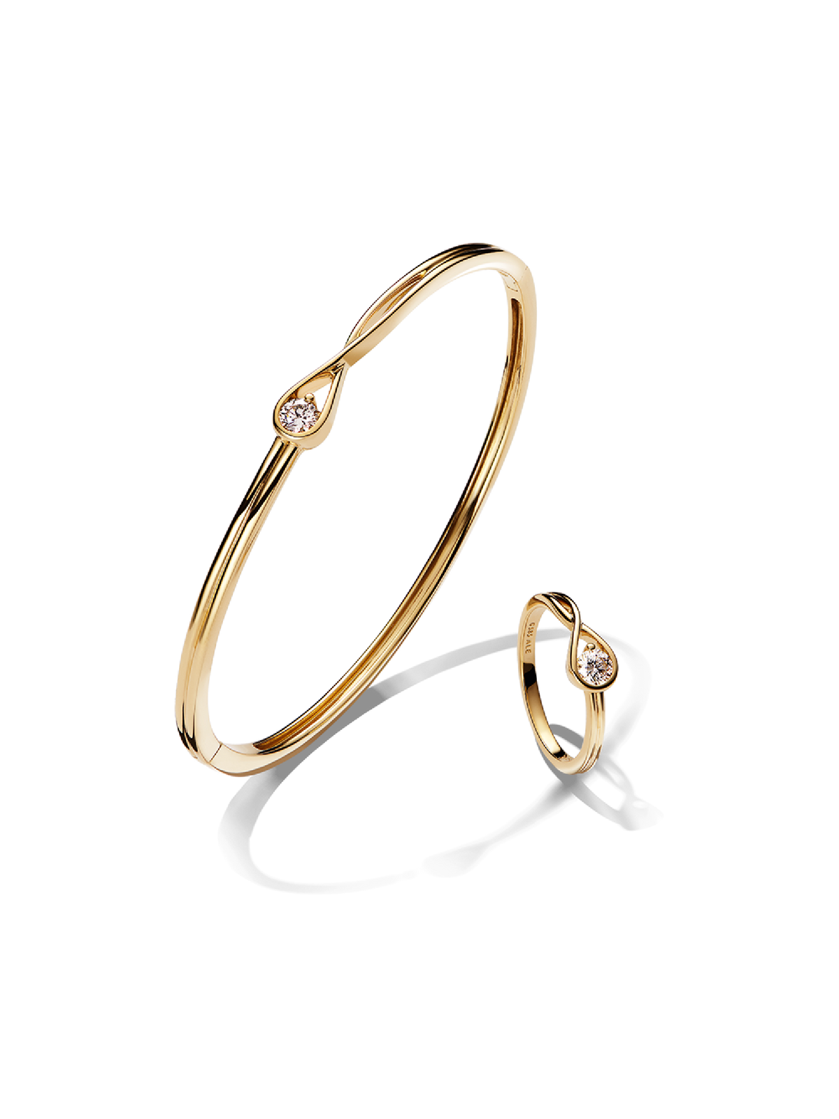 Pandora Infinite Lab-grown Diamond Bracelet and Ring Set 0.50 carat tw 14k Gold