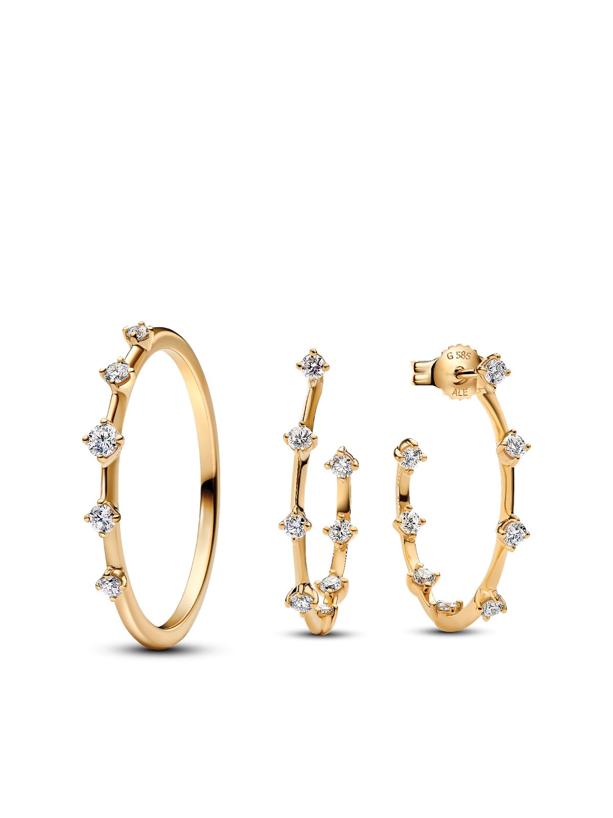 Lab-Grown Diamond Station Earring and Ring Set