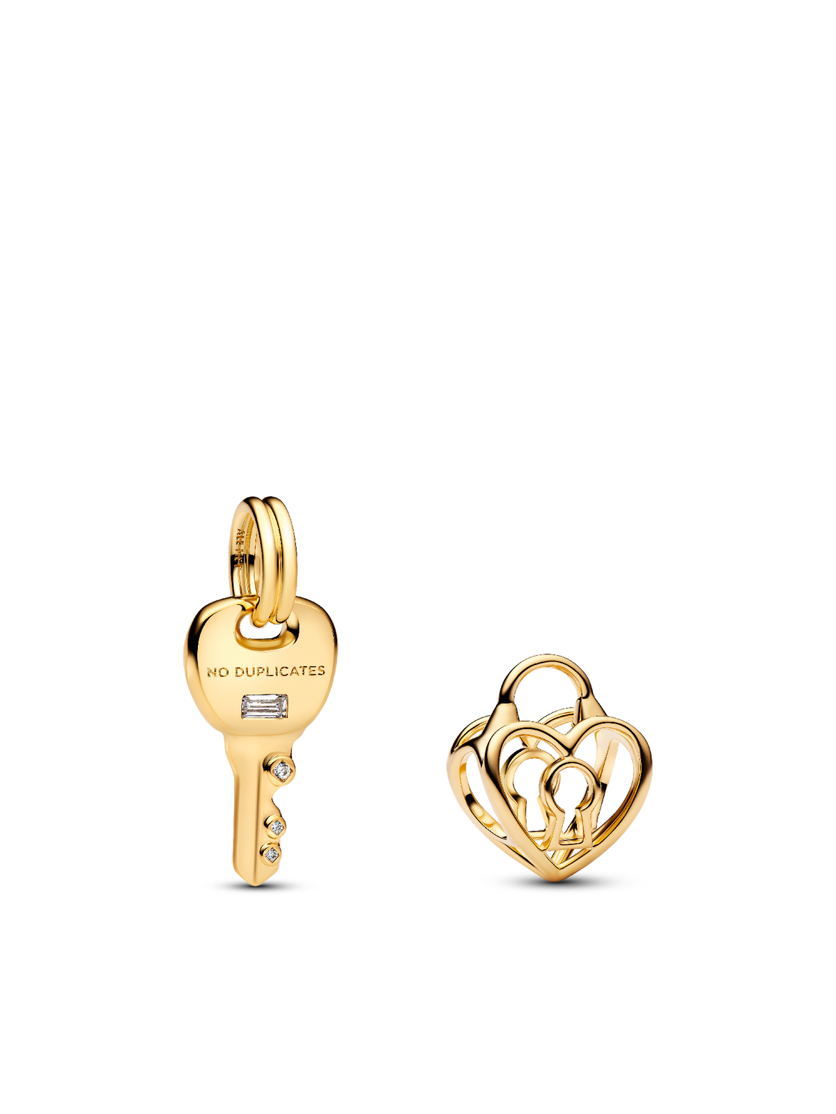 Lock and Key Charm Duo