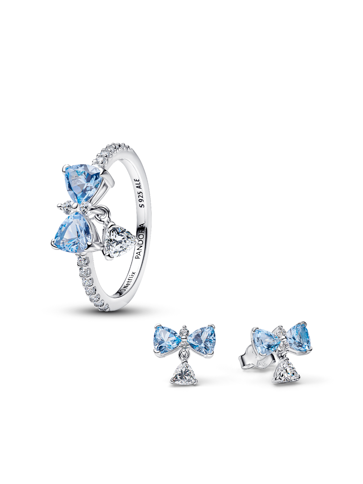 Bridgerton Blue Bow Jewelry Set