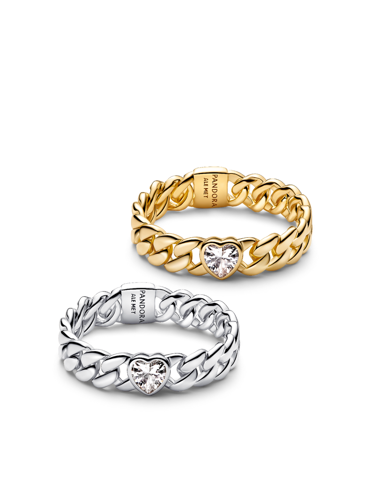 Cuban Heart Friendship Ring Duo