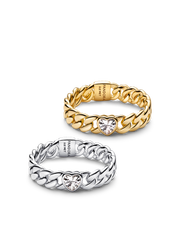 Cuban Heart Friendship Ring Duo