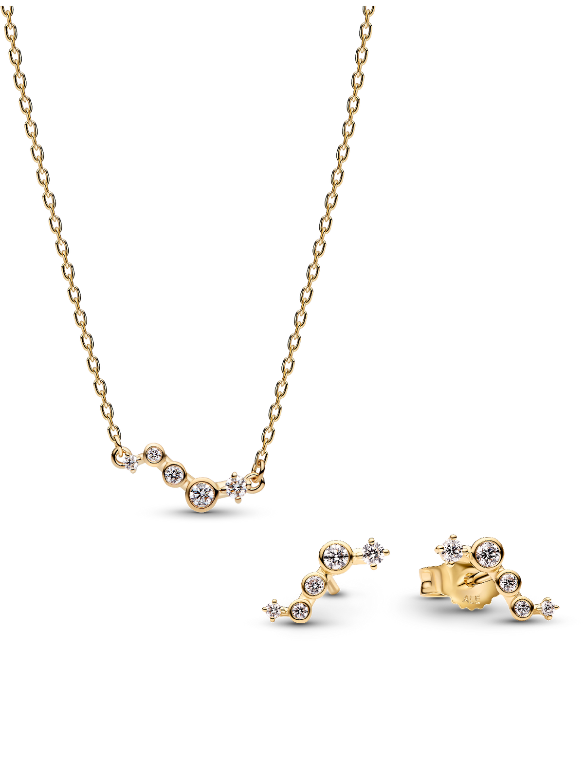 Pandora Era 14K Gold Lab-Grown Diamond Droplets Jewelry Set