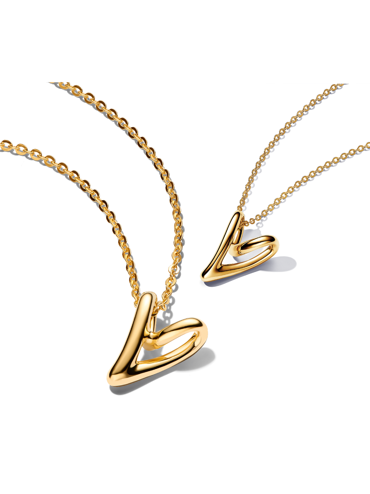 Organically Shaped Hearts Necklace Layering Set