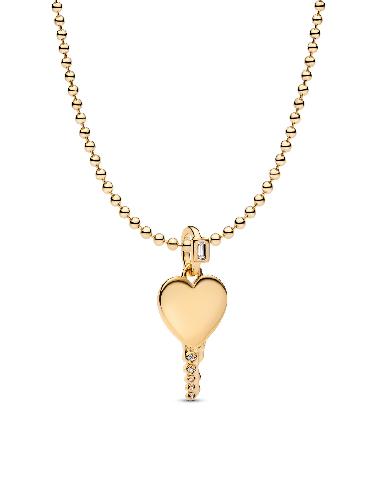 Engravable Heart Key Pendant Necklace