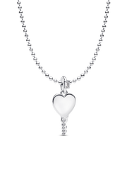 Engravable Heart Key Pendant Necklace