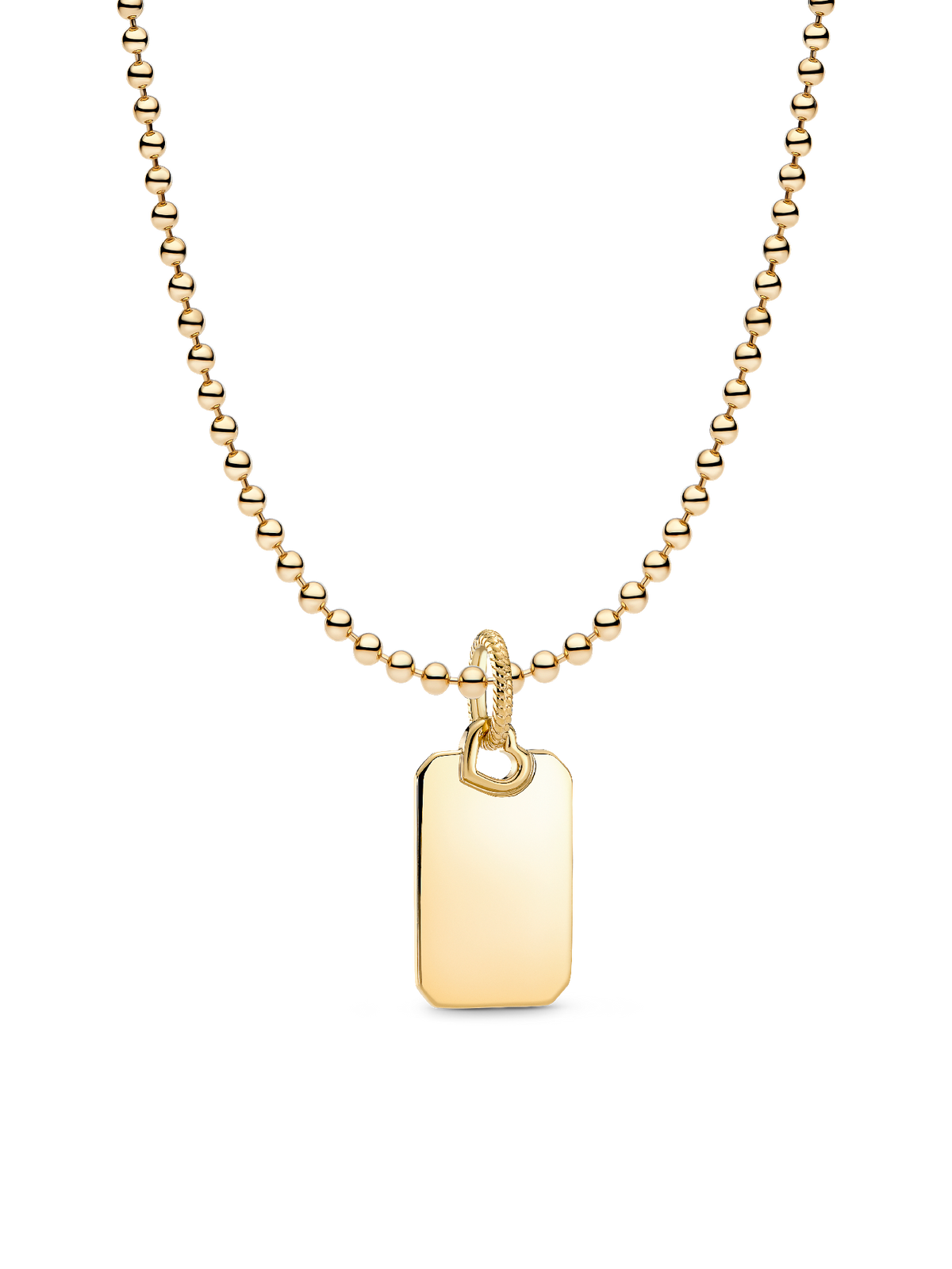 Engravable Rectangular Dog Tag Necklace