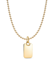 Engravable Rectangular Dog Tag Necklace