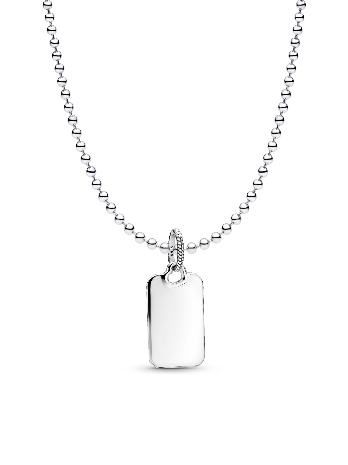 Engravable Rectangular Dog Tag Necklace