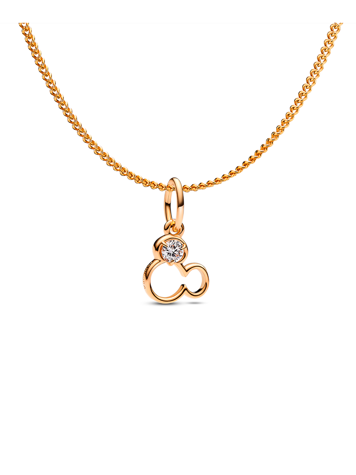 Mickey Mouse Silhouette Charm Necklace Set