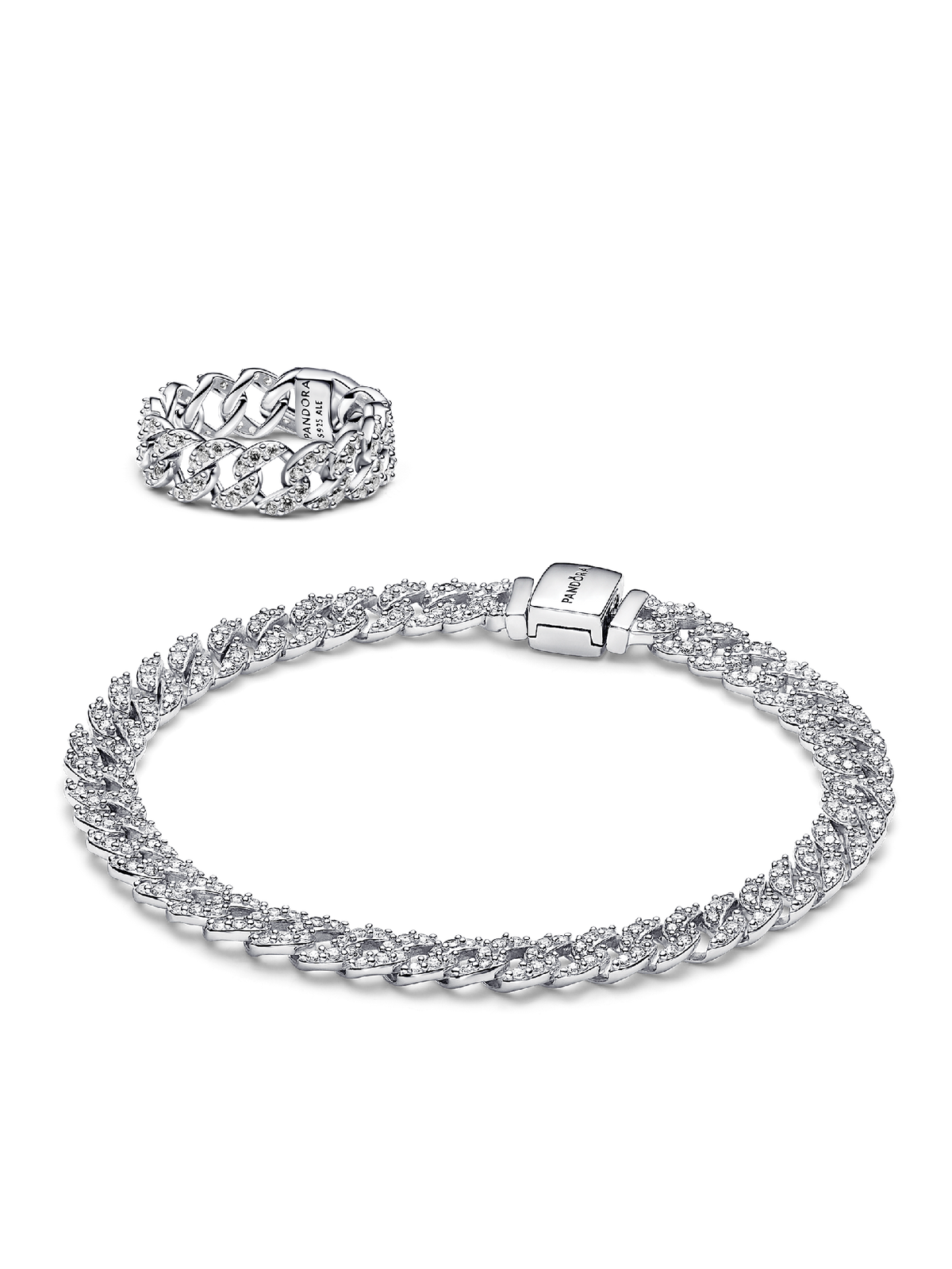 Timeless Pave Cuban Jewelry Set