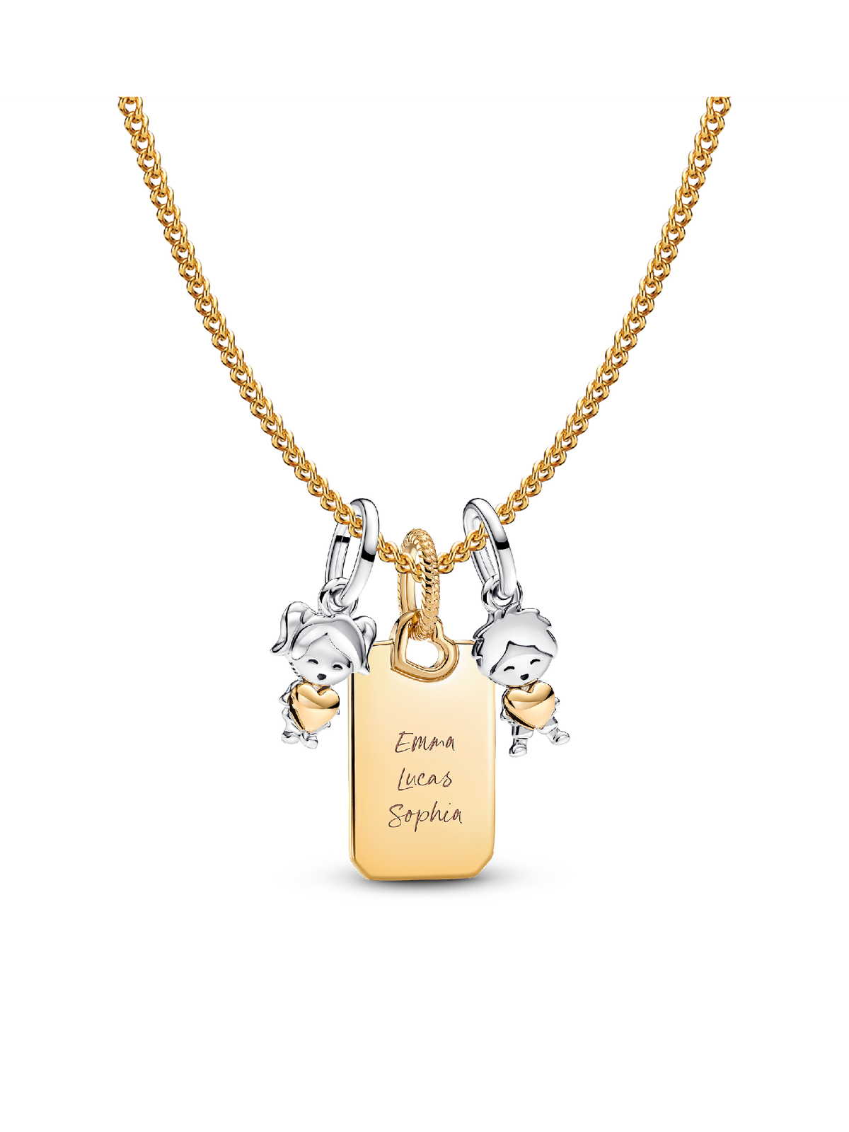 A Mother's Love Engravable Charm Necklace Set