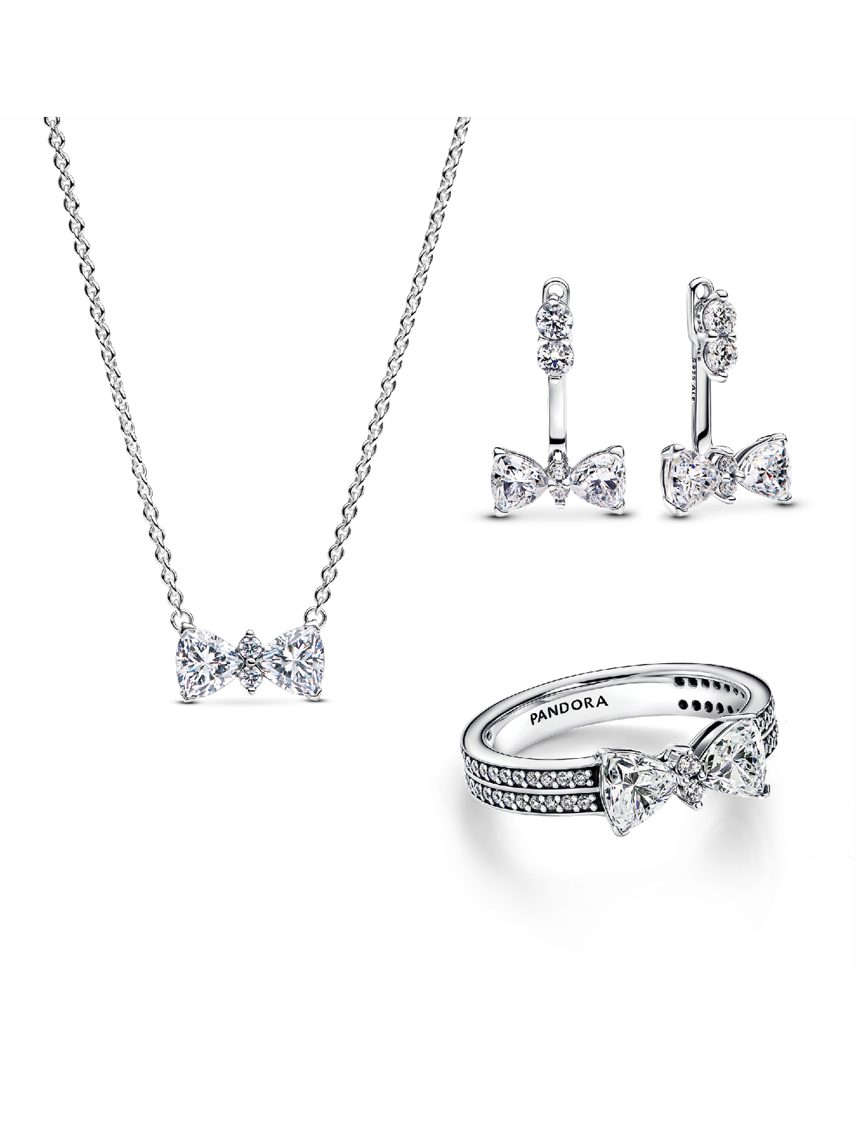 Sparkling Bow Jewelry Set